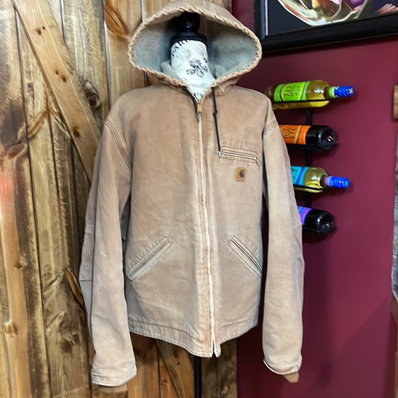 Carhartt Jackets \u0026 Coats | Faded Brown Zip Down Carhartt Jacket with Hood | Color: Tan | Size: L | Lotterywinners's Closet